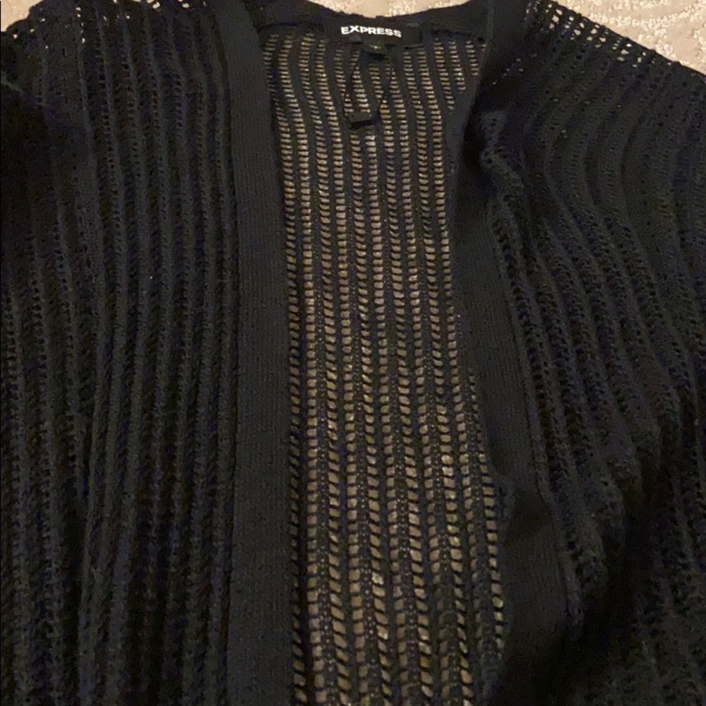 Black sheer cardigan